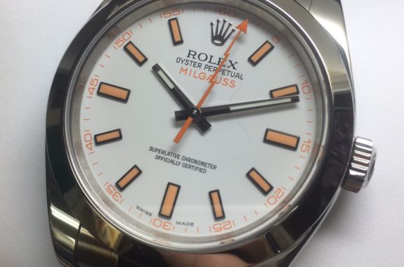 安い 送料無料 Rolex ロレックス ミルガウス ランダム品番 Ss ホワイト 白 文字盤 自動巻きステンレス オートマチック ルーレット刻印 保付き メンズ時計 魅力的な Indigo Famousinternetsolutions Com