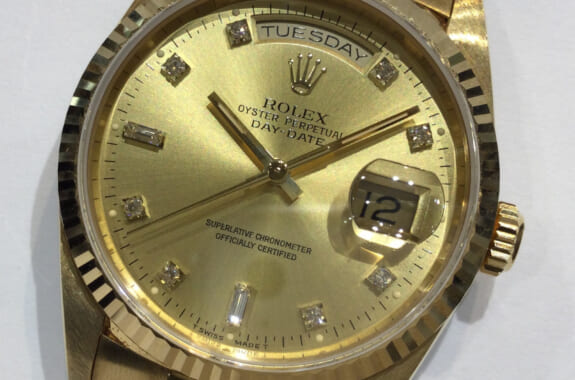 ROLEX　ロレックス　デイデイト　文字盤　シャンパンゴールド