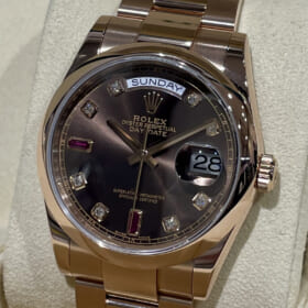 ロレックス デイデイト 118205 ランダム番 チョコ文字盤