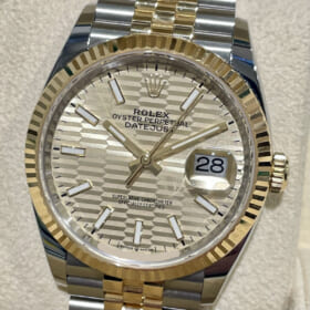 ロレックス デイトジャスト36 126233 ランダム番 シャンパンフルーテッド文字盤