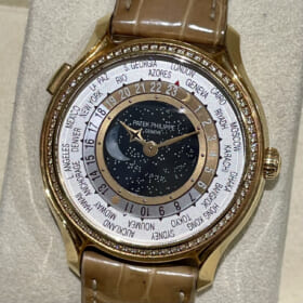 パテックフィリップ ワールドタイム ムーン 175周年記念 世界限定450本 7175R-001 シルバー文字盤