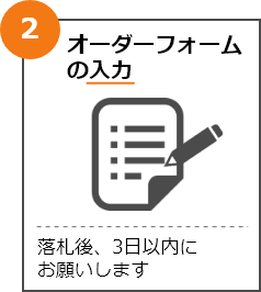 オーダーフォームの入力